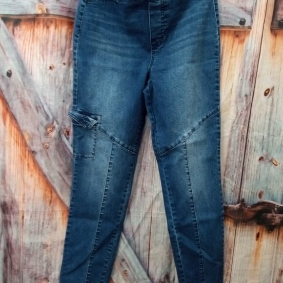 Women's DG2 Diane Gilman Stretch Blue Denim Jeans Size 28 x 28 - Picture 8 of 8